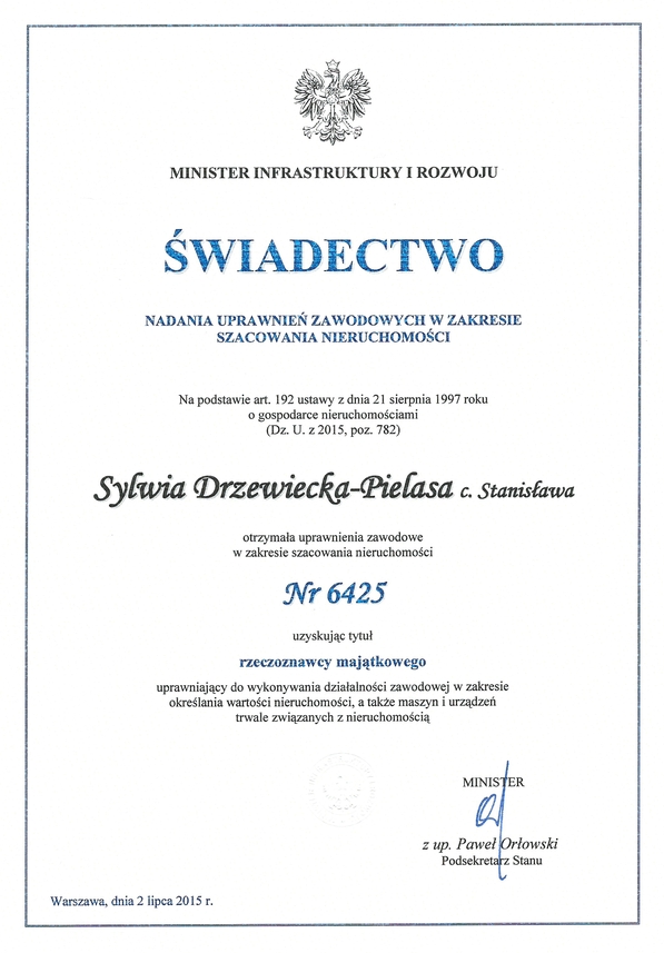 2015-07-02_Świadectwo_nadania_uprawnień_zawodowych_w_zakresie_szacowania_nieruchomości