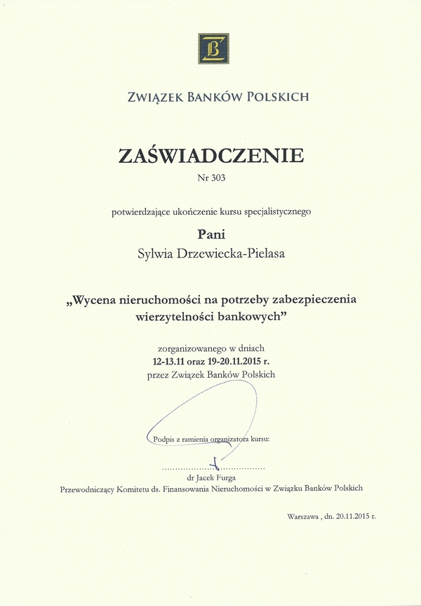 2015-11-20_Zaświadczenie_ukończenia_kursu_Wycena_nieruchomości_dla_potrzeb_zabezpieczenia_wierzytelności_bankowych